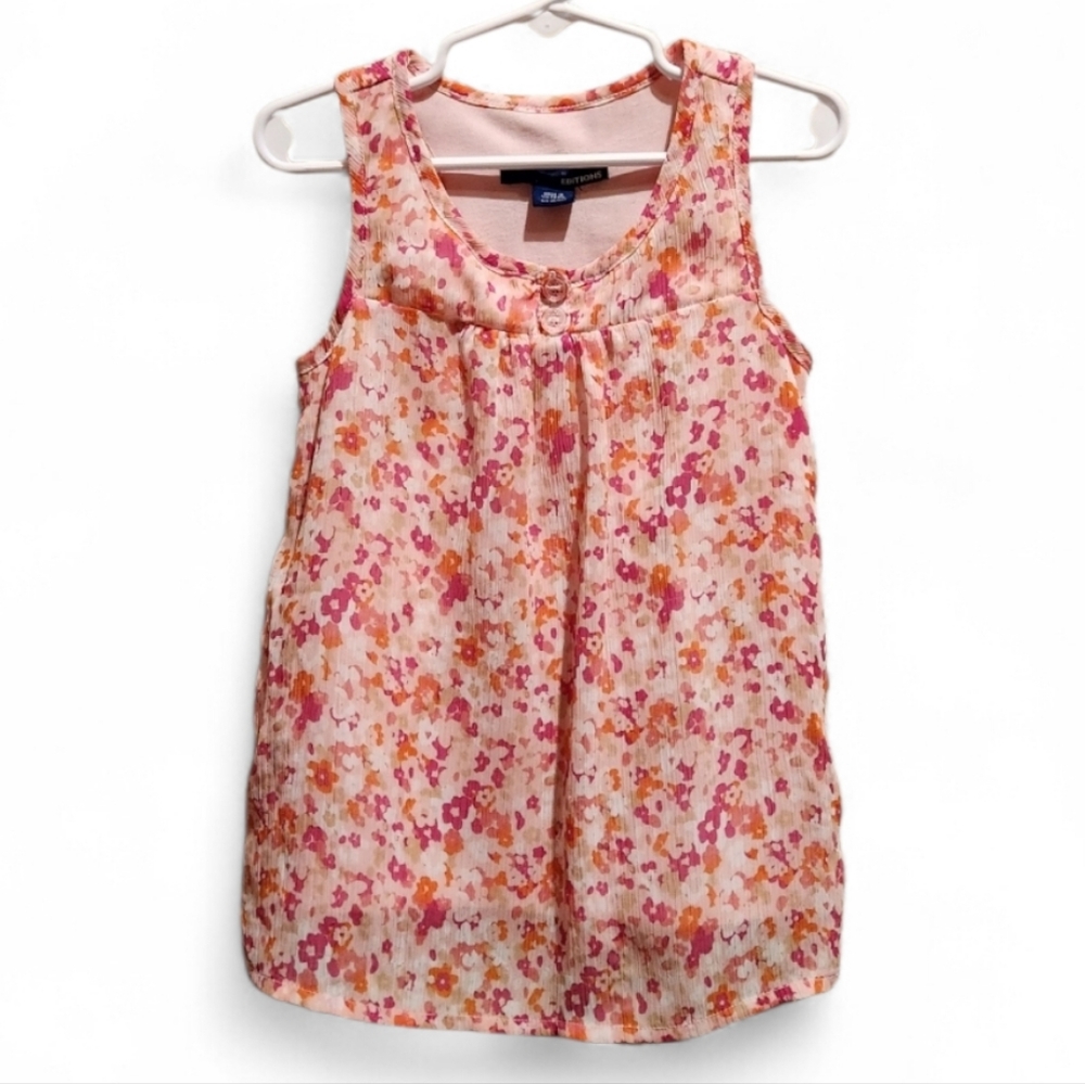 Basic Editions Toddler Girls Floral Sleeveless Tank Top‎ Little Girls Blouse